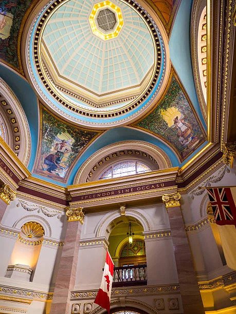 Inside the British Columbia Legislature rotunda